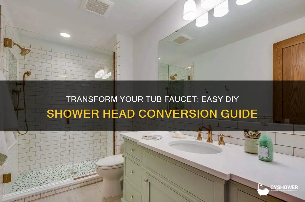 how to change a regular tube faucet into shower head