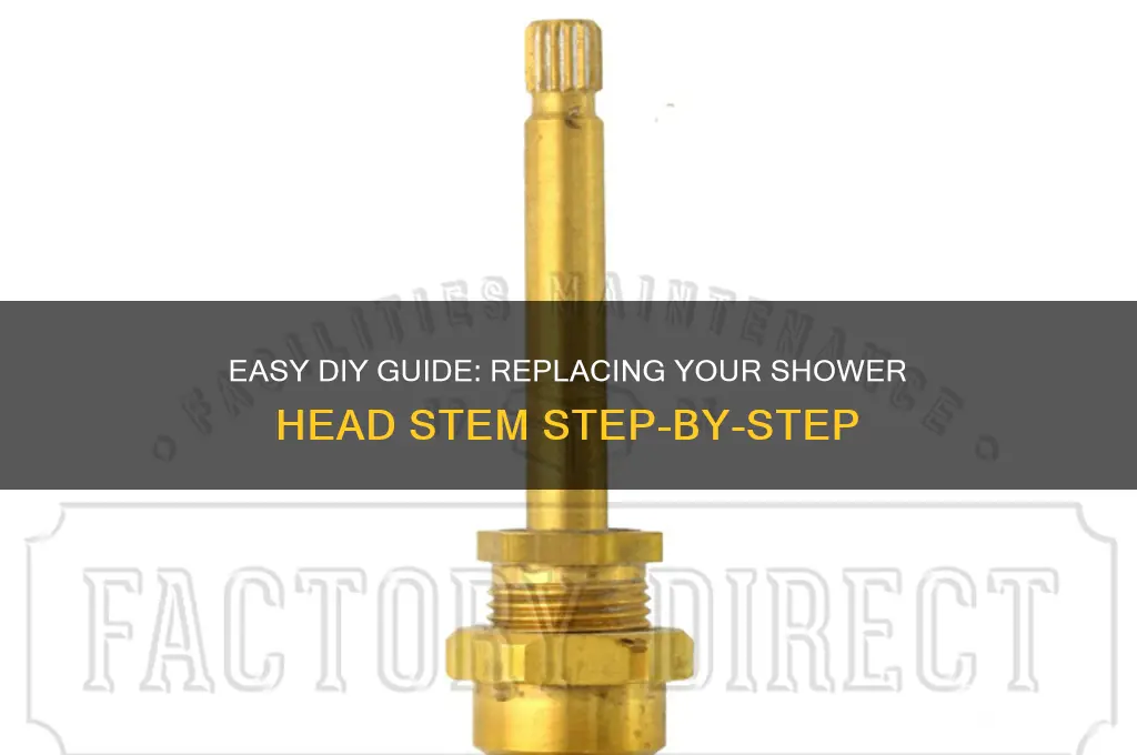 how to change a shower head stem