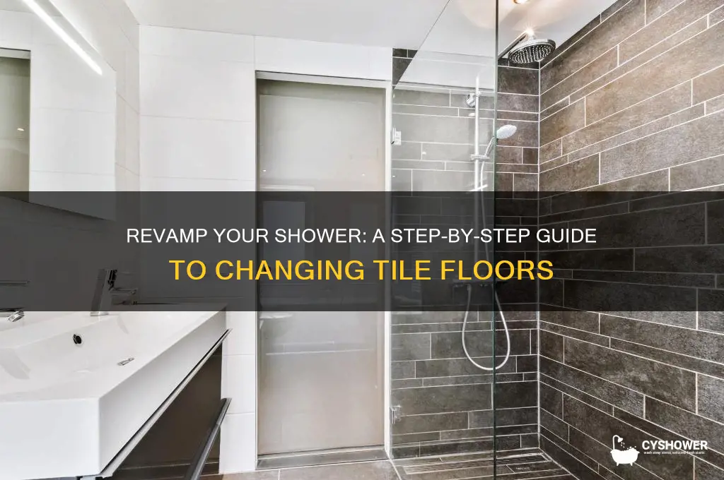 how to change a tile floor in a shower