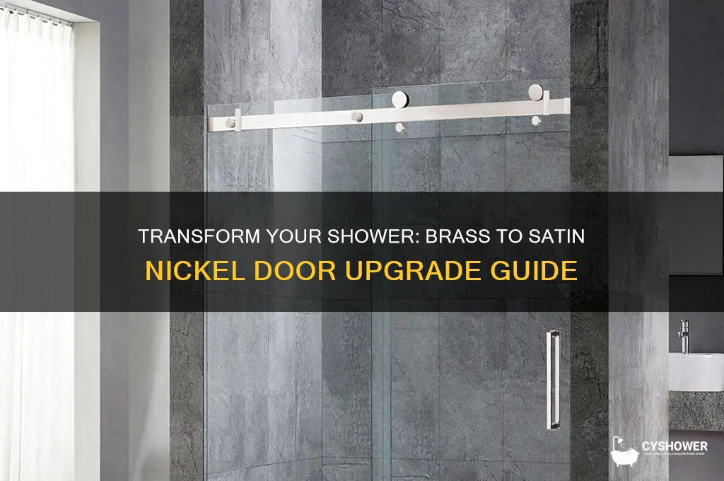 how to change brass shower door to satin nickel