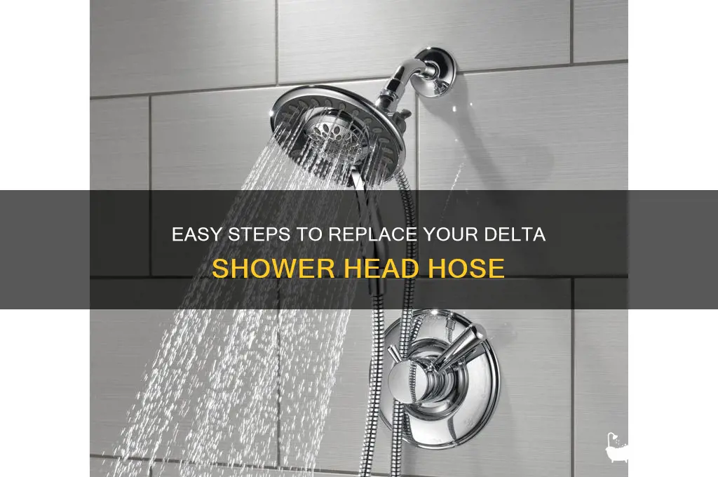 how to change delta shower head hose