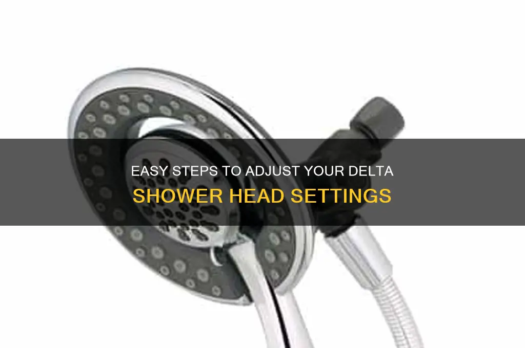 how to change dleta shower head setting