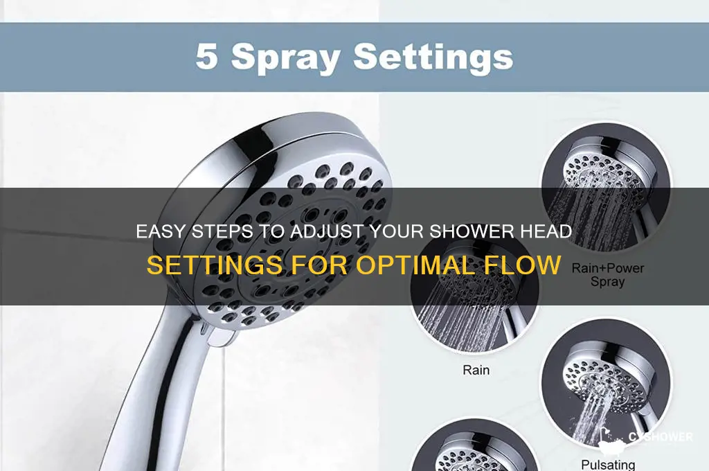 how to change setting on shower head