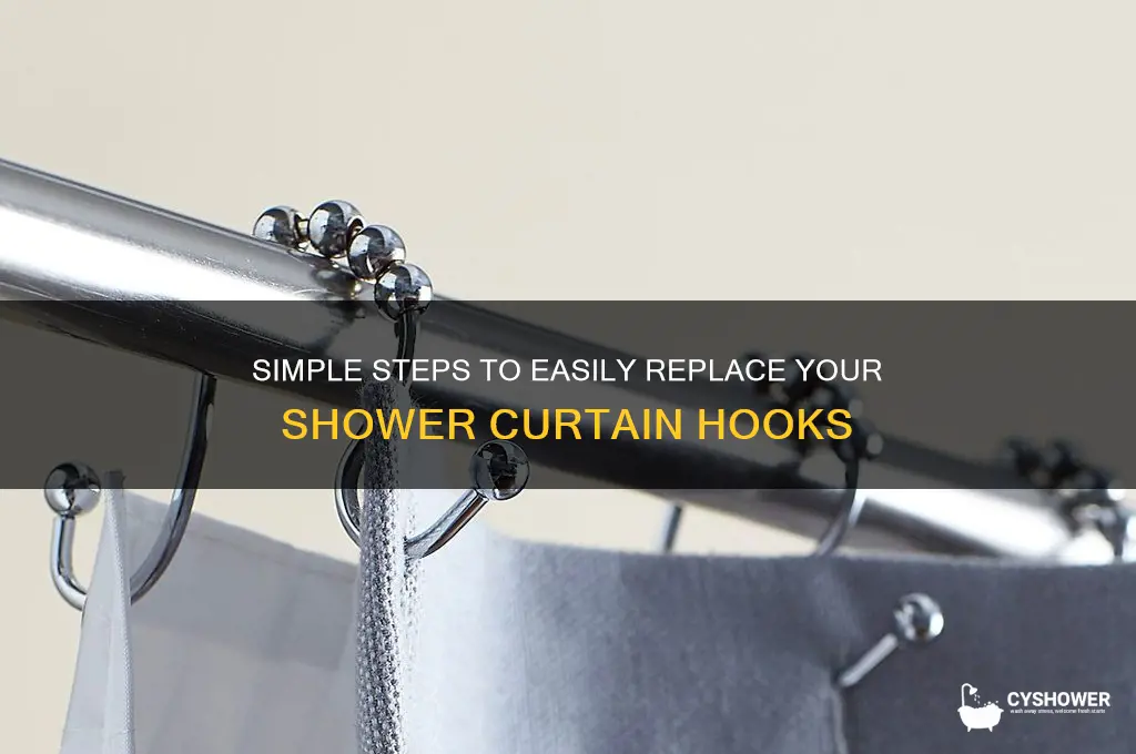 how to change shower curtain hooks