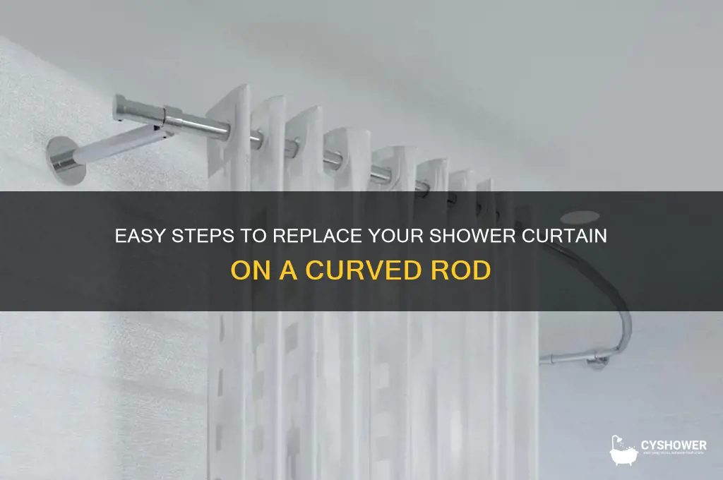 how to change shower curtain on curved rod
