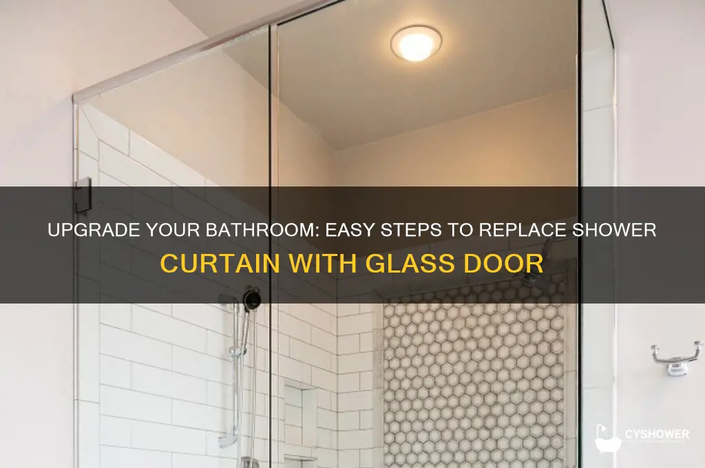 how to change shower curtain to glass door