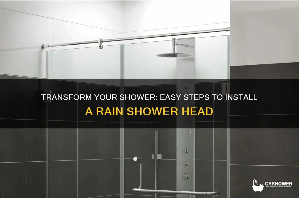 how to change shower head to rain shower
