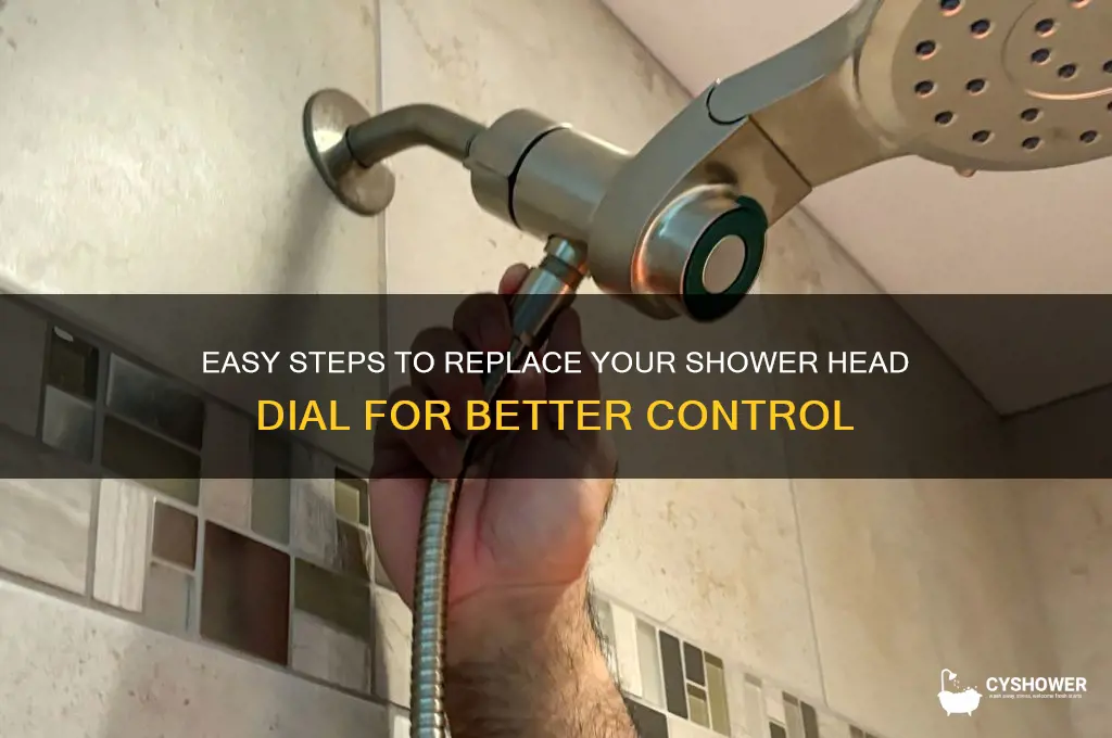 how to change the dial on a shower head