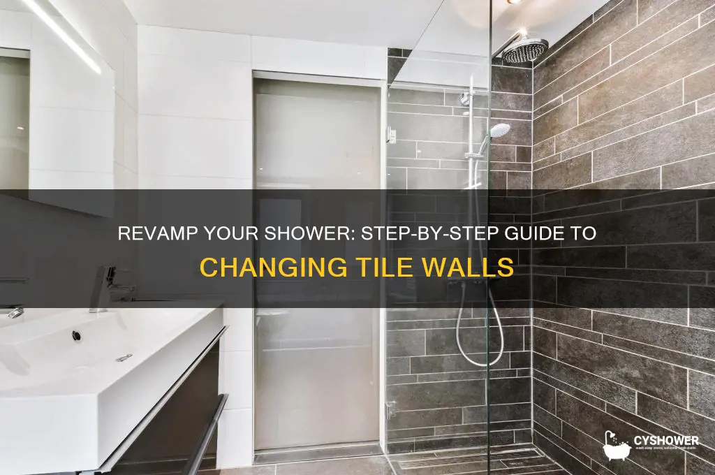 how to change the tile wall in shower