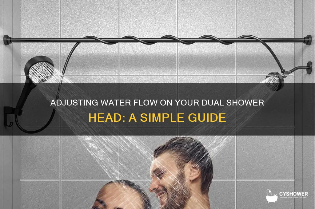how to change water flow on a dual shower head