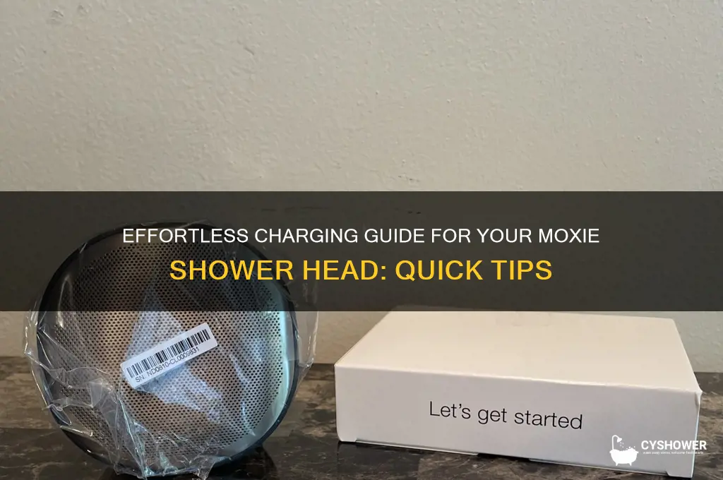 how to charge moxie shower head