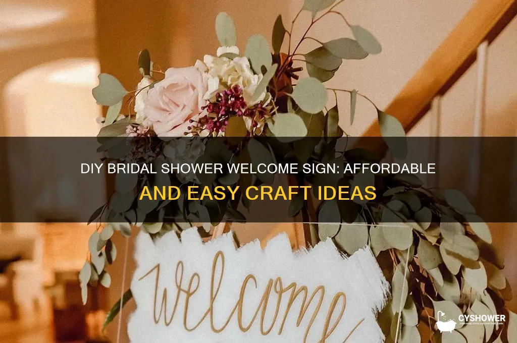 how to cheaply make a bridal shower welcome sign