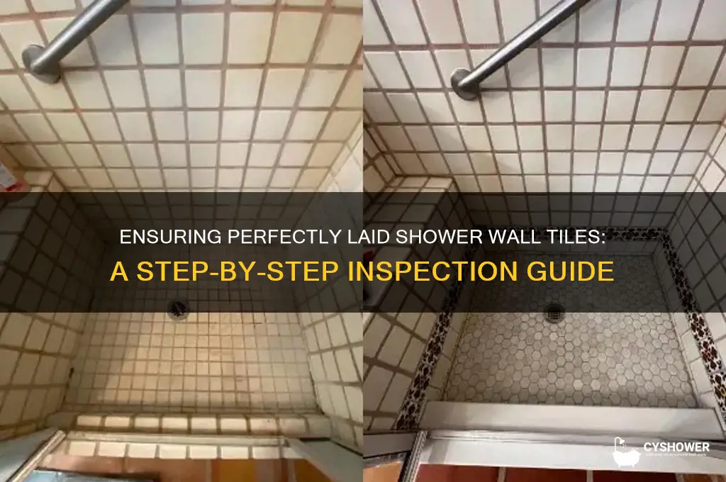how to check if shower wall tiles are laid properly