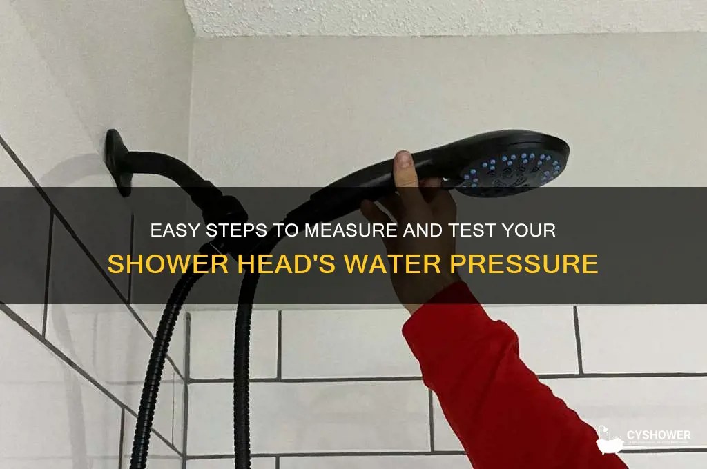 how to check shower head water pressure