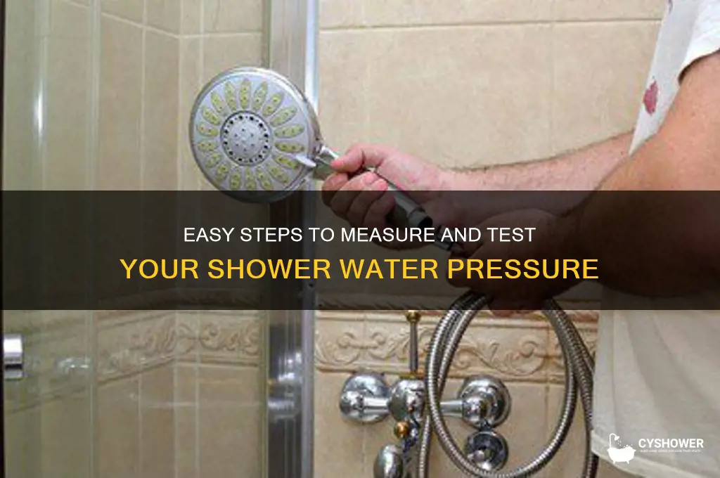 how to check shower water pressure