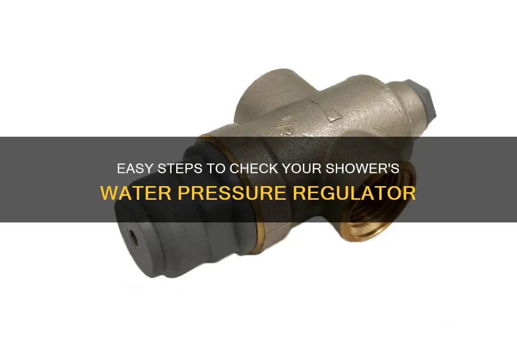 how to check water pressure regulator in shower