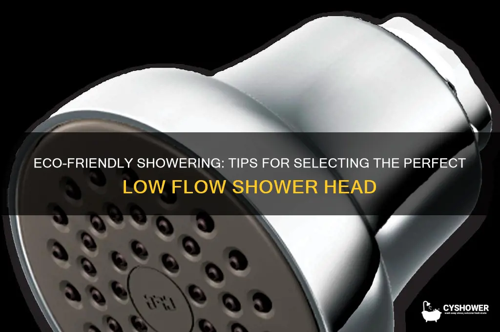 how to choose a low flow shower head