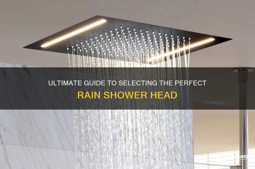 how to choose a rain shower head