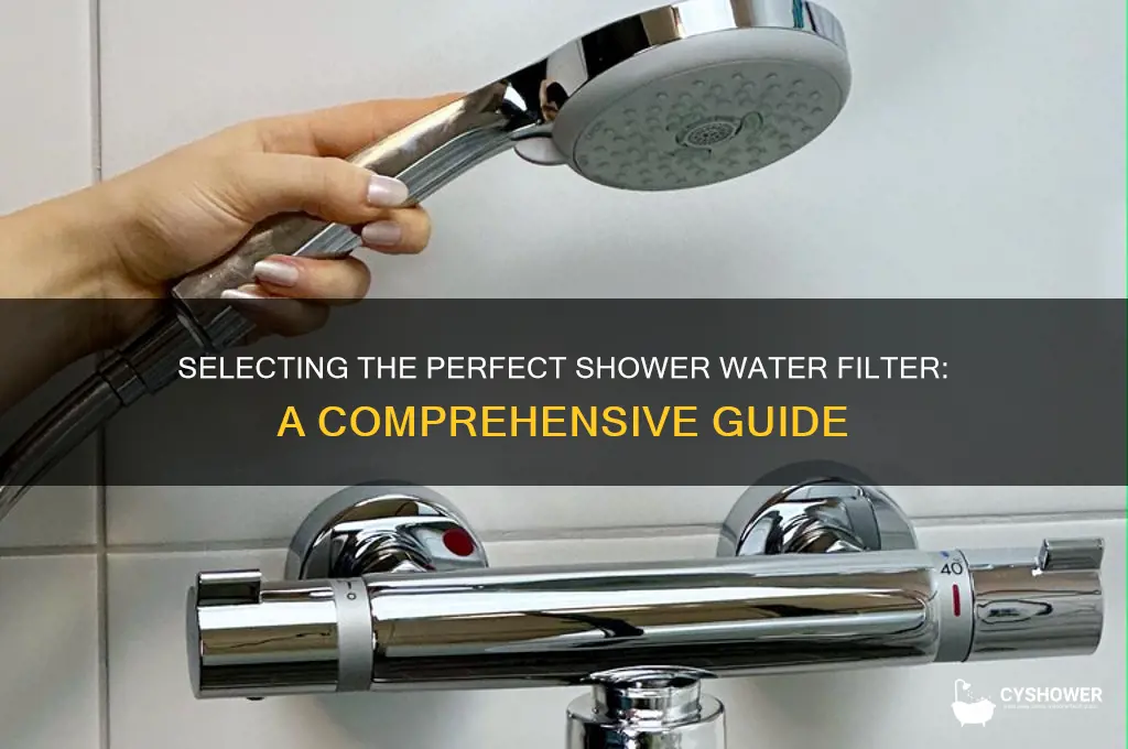 how to choose a shower water filter