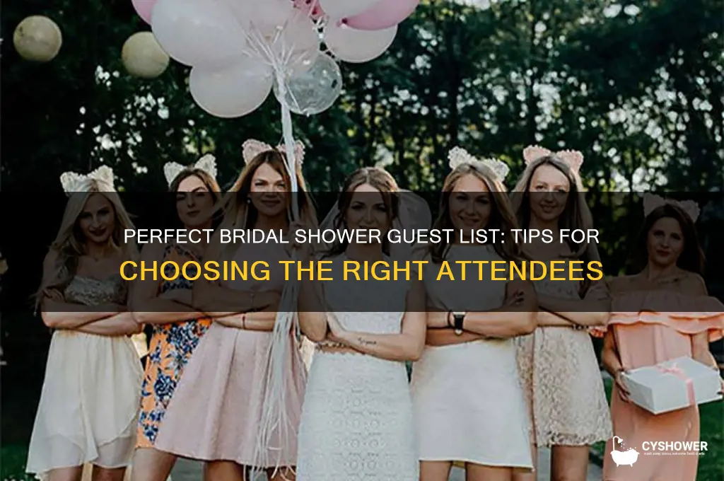 how to choose bridal shower list