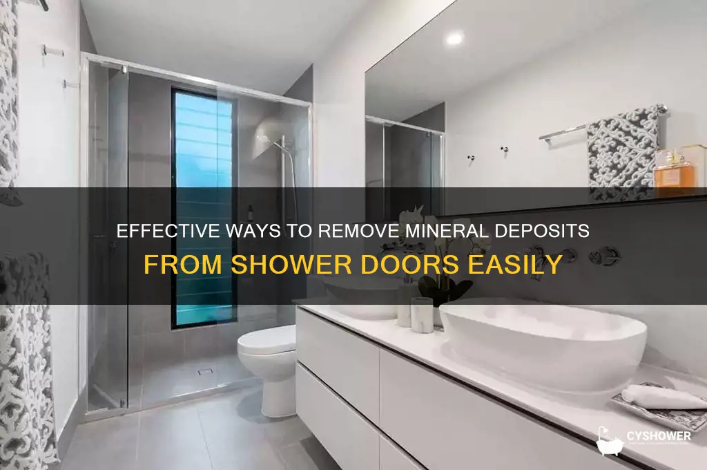 how to cleam mineral deposits from shower doors