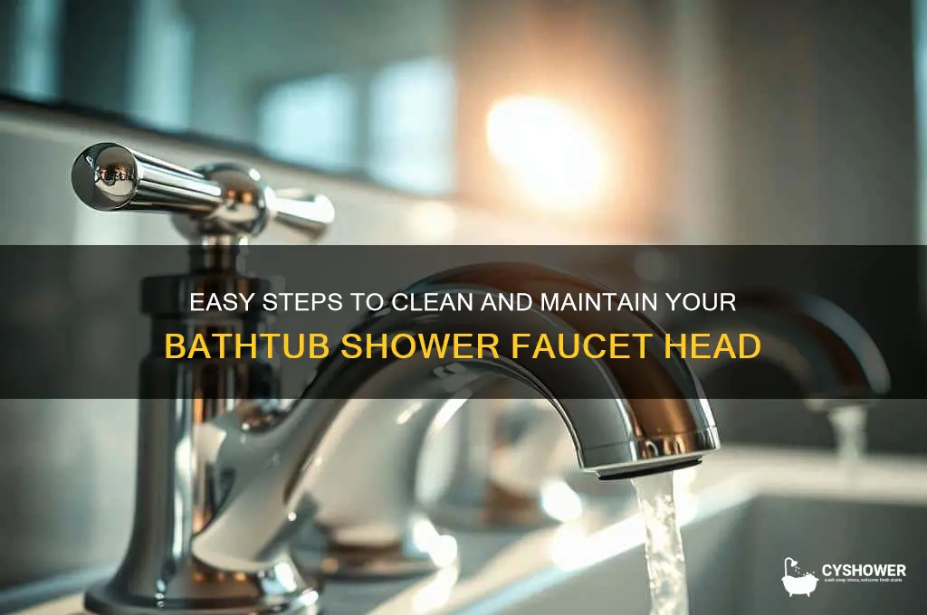 how to clean a bathtub shower faucet head