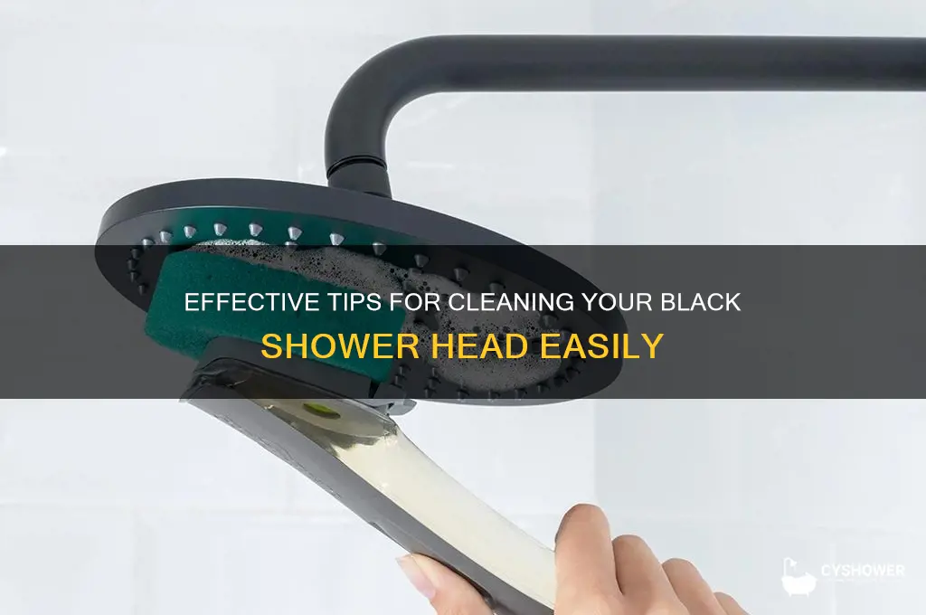 how to clean a black shower head