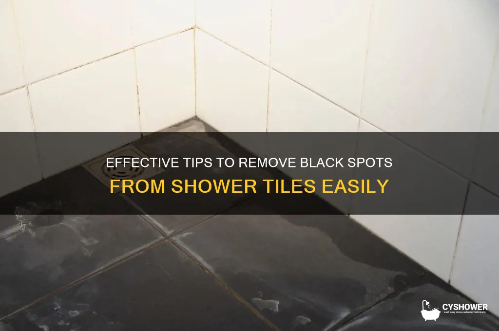 how to clean a black spot on shower tile