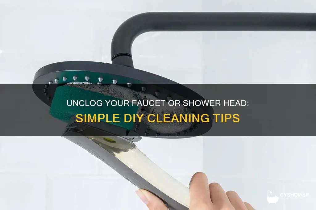 how to clean a clogged faucet or shower head