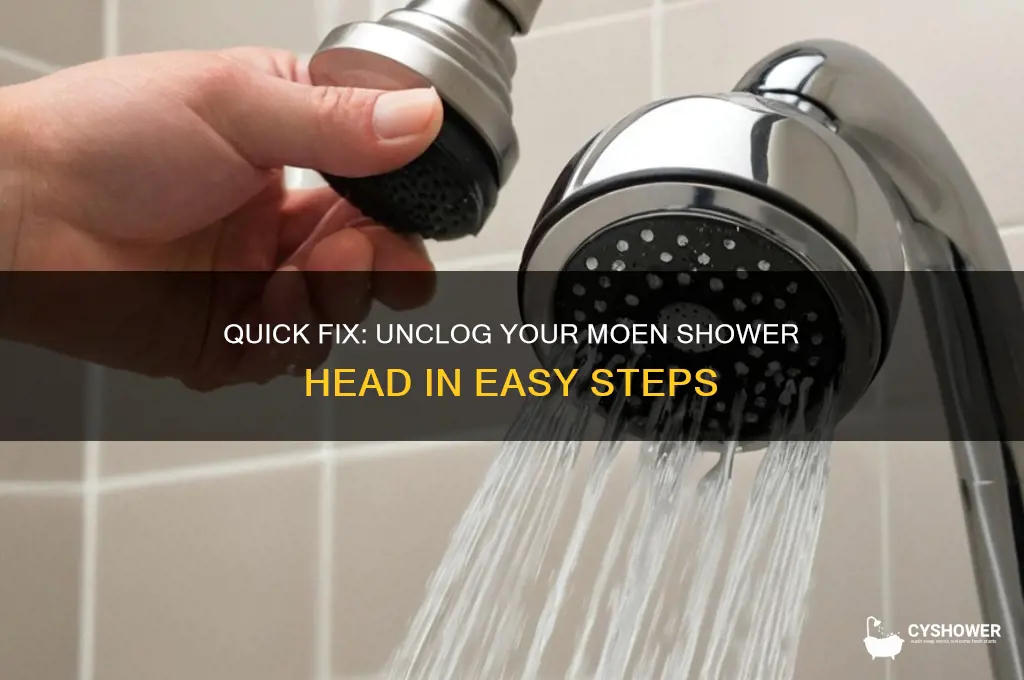 how to clean a clogged moen shower head