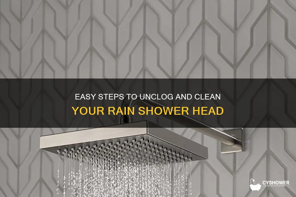 how to clean a clogged rain shower head