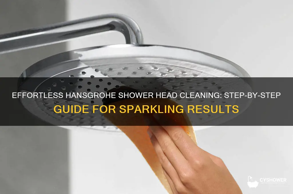 how to clean a hansgrohe shower head