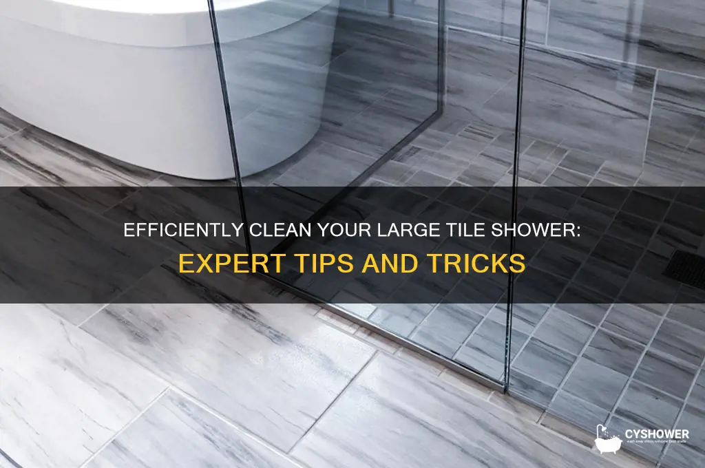 how to clean a large tile shower