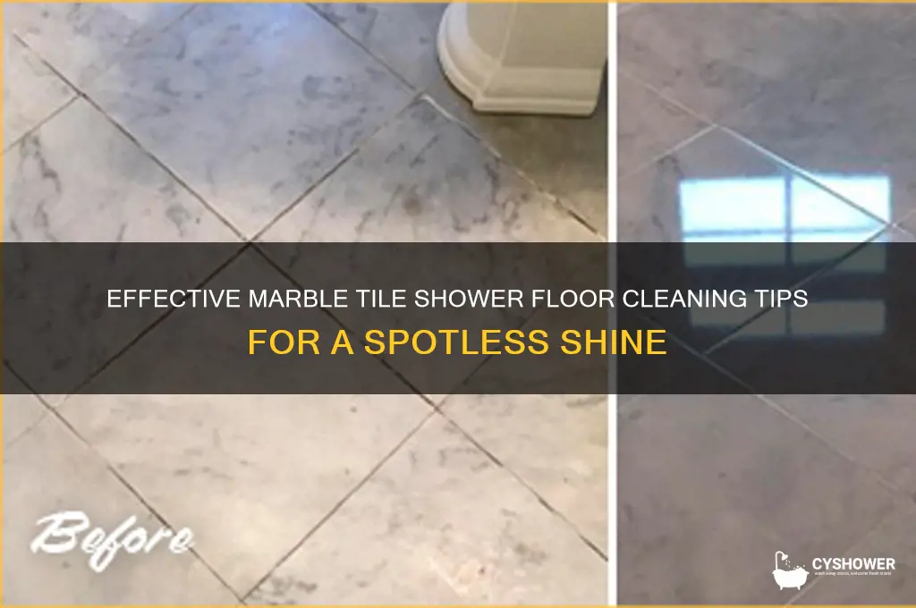 how to clean a marble til shower floor