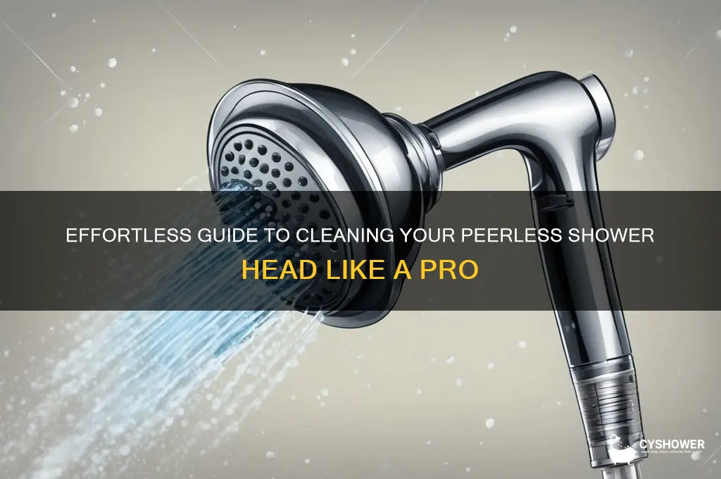 how to clean a peerless shower head