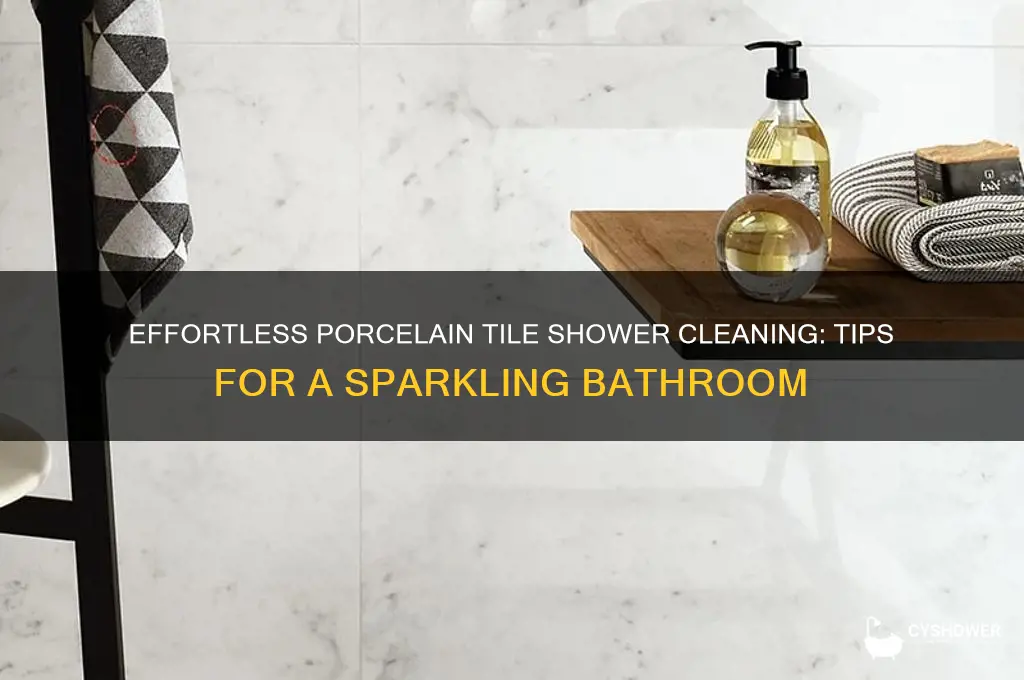 how to clean a porcelain tile shower