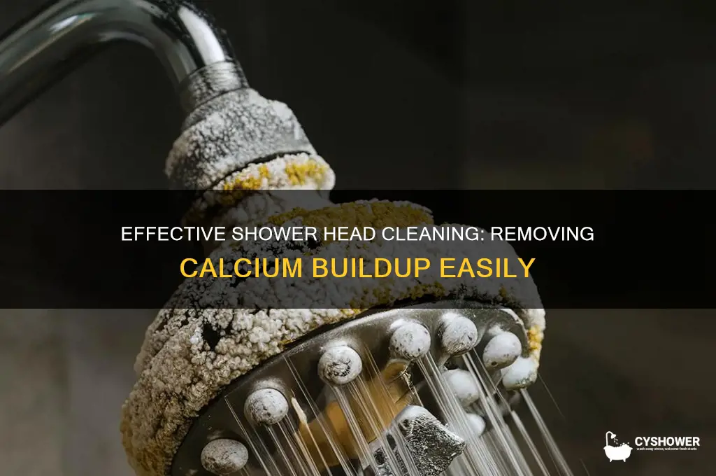 how to clean a shower head of calcium