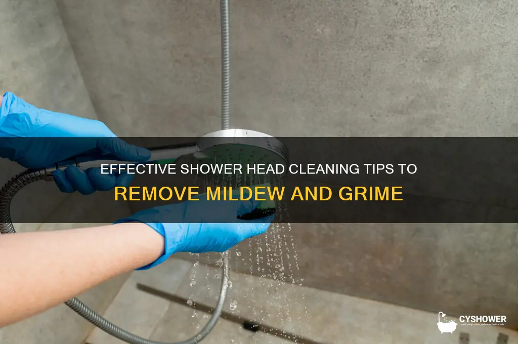 how to clean a shower head oink mildew
