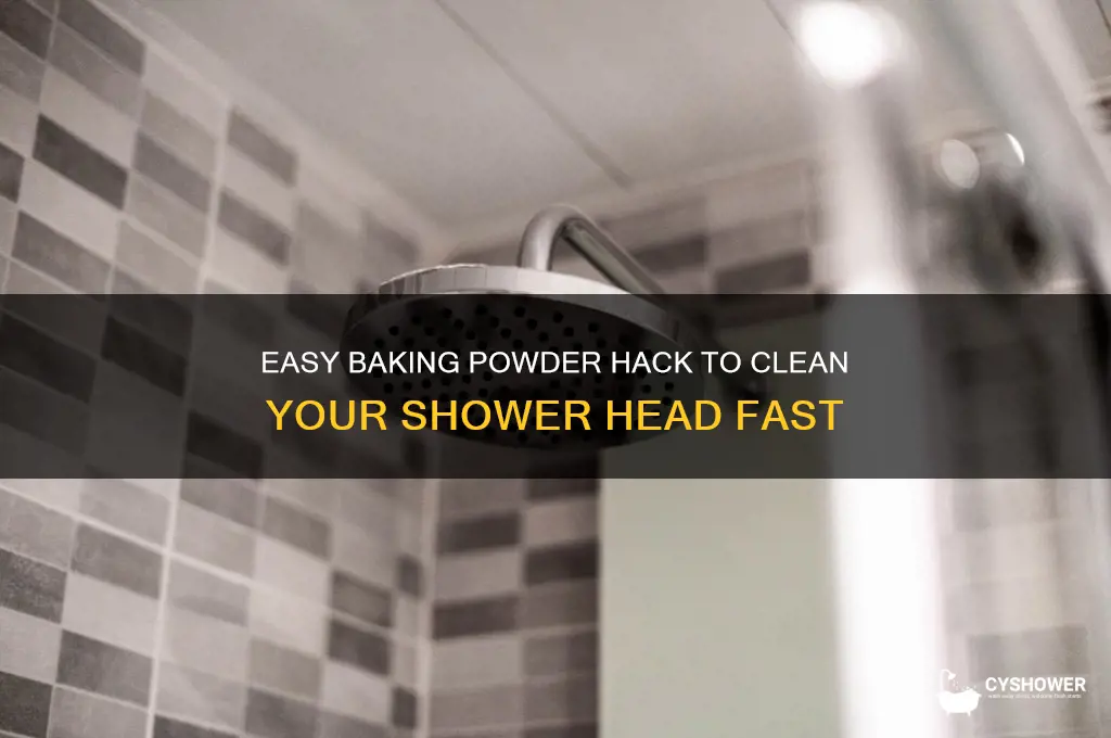 how to clean a shower head with baking powder