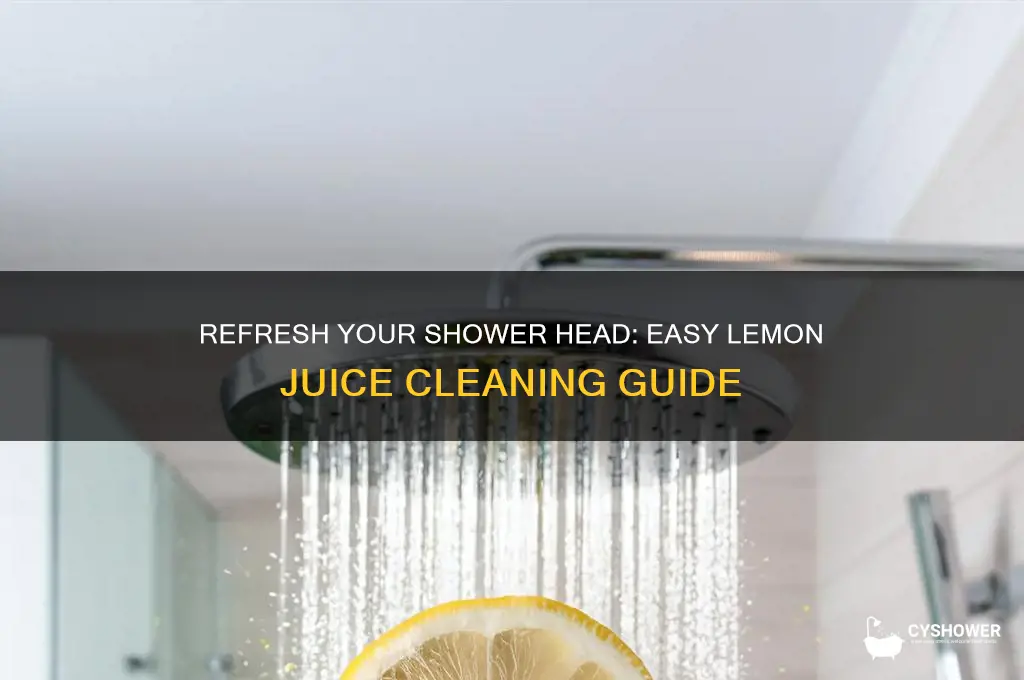 how to clean a shower head with lemon juice