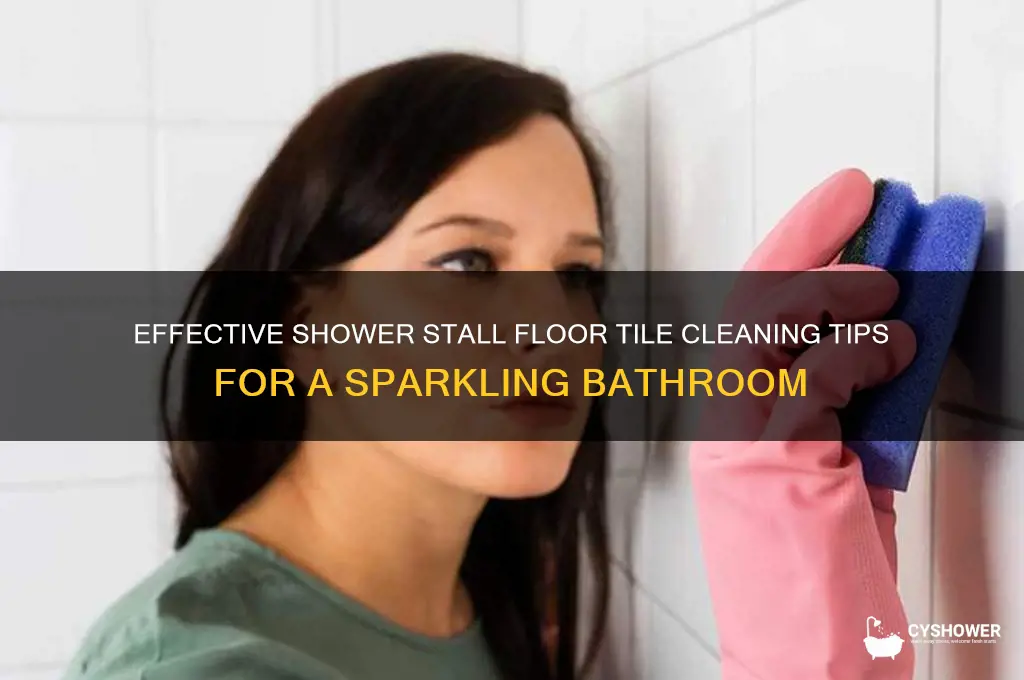how to clean a shower stall floor tile