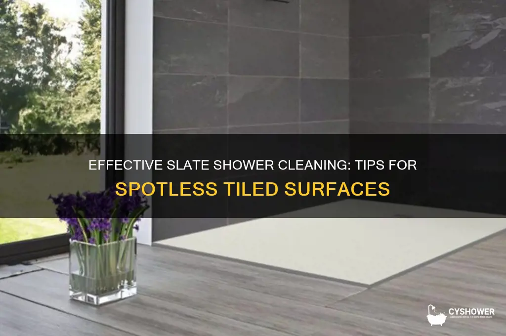 how to clean a slate tiled shower