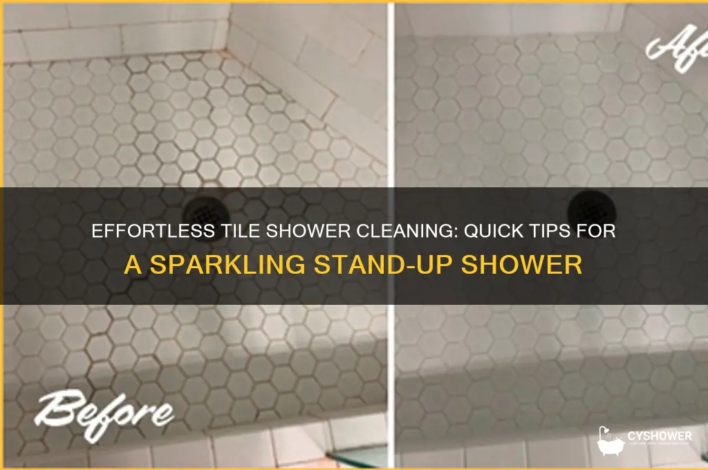 how to clean a tile stand up shower