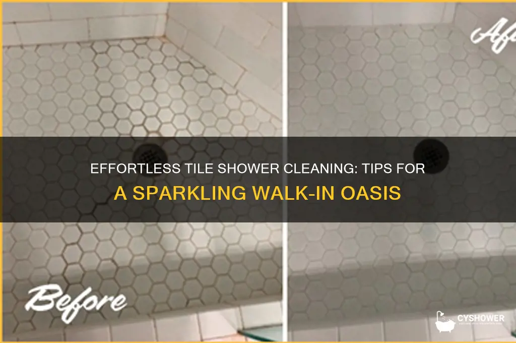 how to clean a tile walk in shower