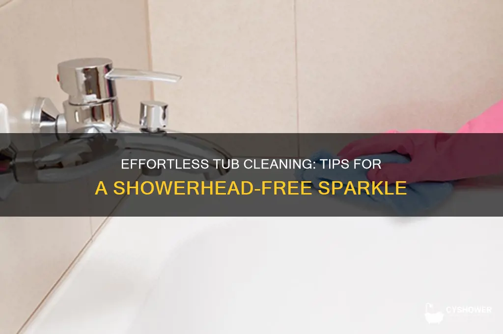 how to clean a tub without a transportable shower head