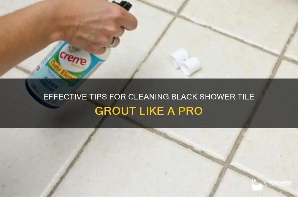 how to clean black shower tile grout