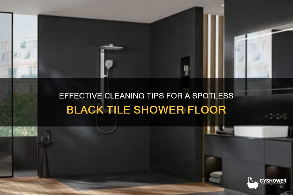 how to clean black tile shower floor