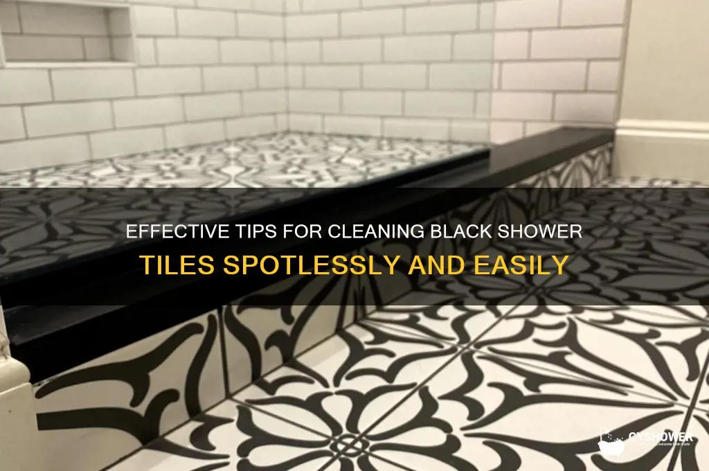 how to clean black tiles in shower