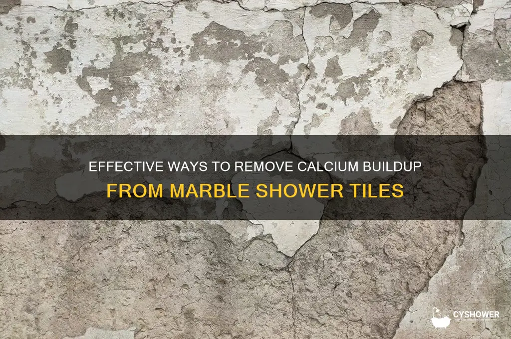 how to clean calcium deposits from marble tile in shower