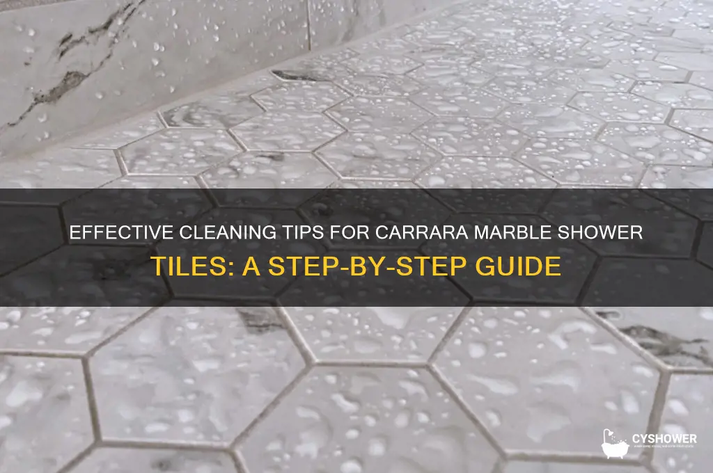 how to clean carrara marble shower tile